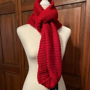 🌸 3/$20 Red Knit infinity scarf - New with tags